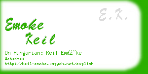 emoke keil business card